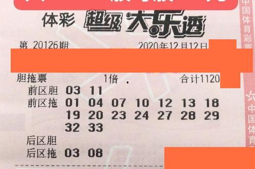 大乐透20126期开奖,惊喜连连，大奖花落谁家？